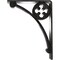 Ekena Millwork Crawley Wrought Iron Bracket, (Triple center brace), Antiqued Silver 2"W x 5 1/2"D x 8"H BKTM02X05X08TCRASV - alternate 3